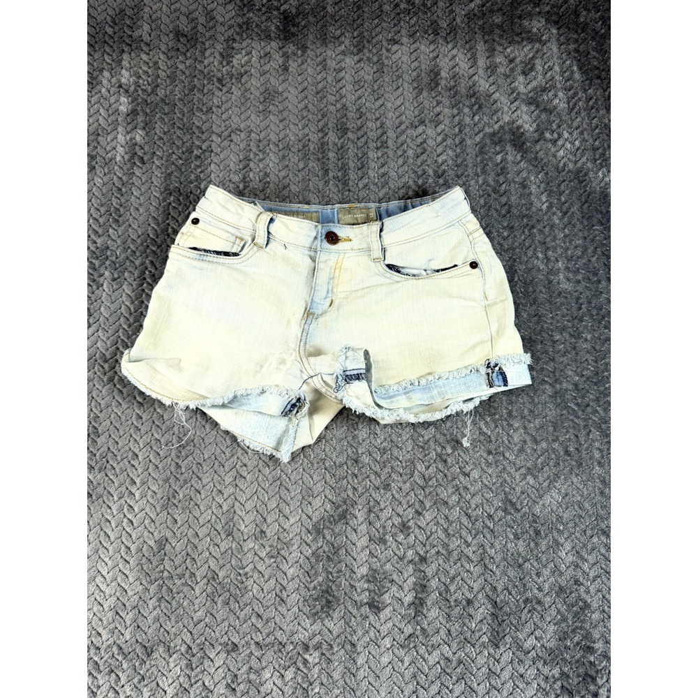 Lucky Brand Riley Denim‎ Shorts Girls 12 Blue Cotton Stretch Light Wash Raw Hem
